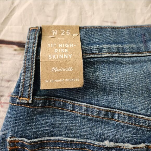 Madewell 11" High Rise Skinny Jeans Size 26 NWT - Picture 6 of 7